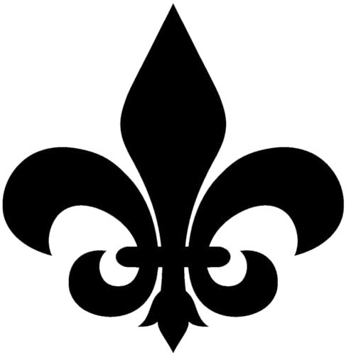 Samunshi® Aufkleber Fleur de Lis Scheibenaufkleber 10 x 10cm schwarz