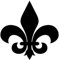 Samunshi® Aufkleber Fleur de Lis Scheibenaufkleber 10 x 10cm schwarz