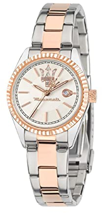 Maserati Orologio da donna, Collezione Competizione, movimento al quarzo, tempo e data, in acciaio e PVD oro rosa - R8853100504