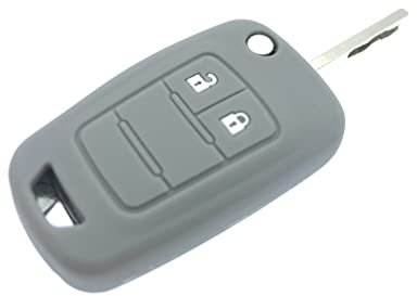 Protex Coque de protection en silicone pour clé de Opel/Vauxhall Astra, Insignia Sri Mervia Mokka Adam VXR (argenté/gris)