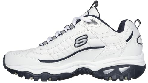 Skechers mens Energy Afterburn road running shoes, White/Navy,11.5 medium