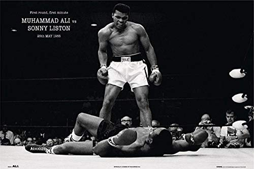 Close Up Muhammad Ali vs. Sonny Liston Poster (91,5cm x 61cm) + Geschenkverpackung. Verschenkfertig!
