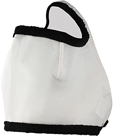 Horze Pferde Fliegenmaske ohne Ohren, Mesh Fliegenhaube für Pferde und Pony, Schwarz, P