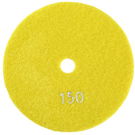 Walfront 5inch/125mm Wet Diamond Stone Polishing Pads Wheel Polisher Discs for Marble Concrete Buffing (Grit 150)