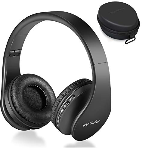 Bluetooth Headphones Over-Ear, Foldable Wireless and Wired Stereo Headset Micro SD/TF, FM for Cell Phone, PC, Soft Earmuffs & Light Weight for Prolonged Wearing Travel Office Home