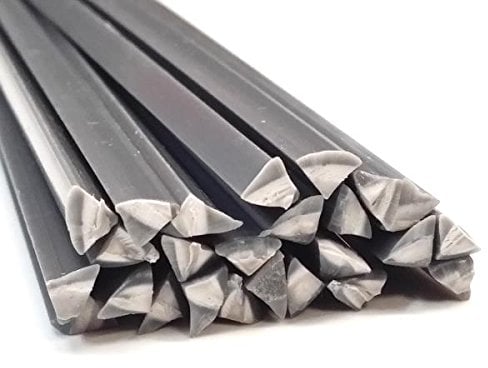 Plastique baguettes de soudure PVC-U Rigide Gris 6mm Triangulaire 25 Barres