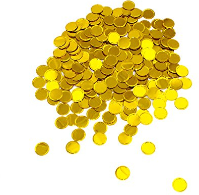 Oblique-Unique® Konfetti Gold rund Tisch Konfetti mit Spiegeleffekt für Hochzeit Geburtstag Feier Jubiläum Deko über 300 Stk.