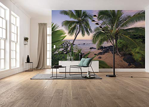 Komar Vlies Fototapete HAWAIIAN DREAMS | Tapete, XXL, Dekoration, Natur, Landschaft, Schlafzimmer, Wohnzimmer, Büro, Flur | Größe 450 x 280 cm (Breite x Höhe) | SHX9-116