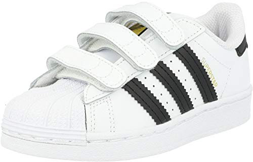 Adidas Superstar CF C, Scarpe da Ginnastica Unisex - Bambini, Bianco/Nucleo Nero/Bianco, 32 EU