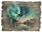 ARTLAND Wanddeko Wanduhr ohne Tickgeräusche aus Holz Funkuhr 40x30 cm Rechteckig Lautlos Nordlicht Polarlicht Landschaft Natur Nordisch T9SZ