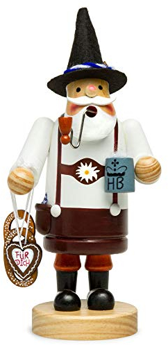 Sikora RM-A Räuchermännchen aus Holz 3 Größen Verschiedene Motive, Farbe/Modell:A30 weiß braun - Bayer, Höhe in cm:Höhe ca. 15 cm