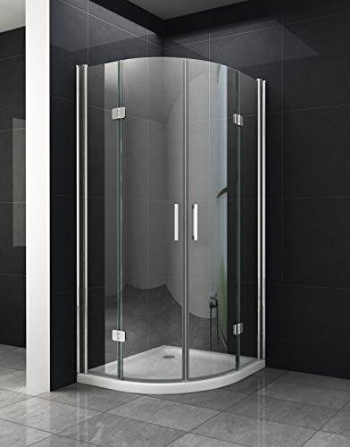 Viertelkreis Duschkabine Dusche Saldo 80 x 80 x 195cm / 8 mm/ohne Duschtasse