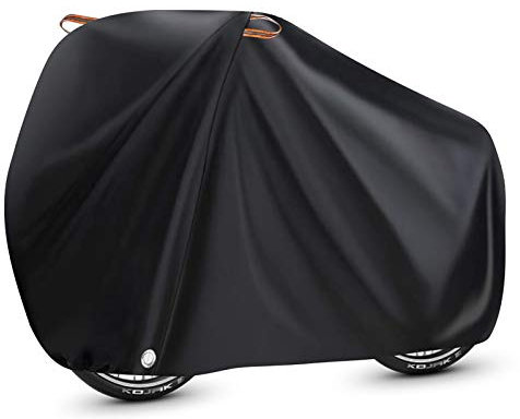WooZuu Bike Cover for Outside Storage, 210T Nylon Waterproof Bicycle Cover with Lock-Holes, Anti Dust Rain UV Protection Bicycle Cover for Mountain Bike/Road Bike