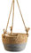 Redsa Maceta colgante de paja de 20 cm, cuerda de yute, cesta de mimbre para colgar flores, para suculentas, hierbas y plantas pequeñas de interior y exterior