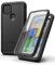 Encased RebelShield Coque Integrale pour Pixel 4a 5G Antichoc avec Protection Ecran 360 Bumper Housse - Noir