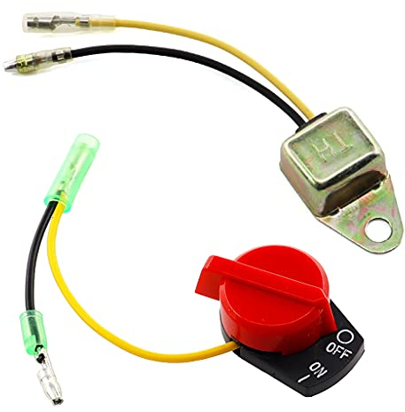 HURI Interrupteur d'arrêt avec capteur d'huile pour moteur à essence Honda GX160 GX200 GX240 GX270 GX340 GX390 Remplacement 36100-ZE1-015 36100-883-005