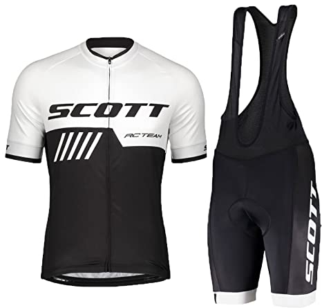 HOMTOL Conjunto de ropa de ciclismo para hombre maillot de manga corta culotte de ciclismo maillot de ciclismo para hombre transpirable de secado rápido con acolchado de asiento 3D (Blanco-corto, XL)
