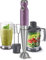 Sencor minipimer immersione SHB 56XX, frullatore 4 in 1, frullatore elettrico con bicchiere da 800ml, tritatutto elettrico, fruste elettriche, potenza da 1200w, 20 velocità (Violet)