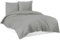 Bettwäsche Bettgarnitur Bettbezug 100% Baumwolle 135x200 155x220 200x200 200x220, Farbe:Grau, Größe:135 x 200 cm