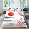 RFFLUX Japan Sakura Bettwäsche Set 135x200 cm 2teilig mit Reißverschluss Weiche und Angenehme Schlafkomfort Microfaser Bettbezug Aquarell Landschaft Kinderbettwäsche mit Kissenbezug 80x80