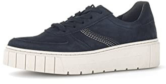 Gabor Damen Low-Top Sneaker, Frauen Halbschuhe,Wechselfußbett,Komfortable Mehrweite (H),Sportschuhe,Freizeitschuhe,Dark-Blue,38 EU / 5 UK
