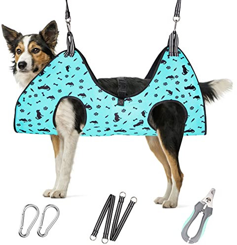 ATESON Dog Grooming Hammock - Pet Harness for Grooming, Dog Sling for Nail Clipping, Dog Hanging Holder for Cutting Nails