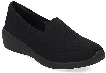 Skechers Chaussures à Enfiler Arya Clear Skies pour Femme, Noir, 39 EU
