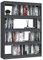 Bücherregal, Bodenregal, Ausstellungsregal, Raumteiler, 100 x 30 x 135,5 cm, 4 Fächer, für Büro, Wohnzimmer, Schlafzimmer, Kinderzimmer und Büro