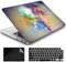 AMCJJ Kompatibel mit MacBook Air 15 Zoll Hülle 2023 A2941 M2 Chip,Schutzhülle Cover & EU Tastaturschutz & Displayschutz,Bunte Glühbirne