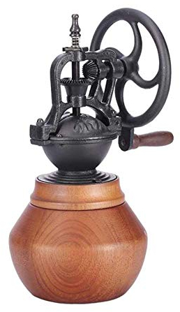 TEmkin Coffee Grinders Manual Coffee Grinder Vintage Style Wooden Coffee Grinder Roller Grain Mill Hand Crank Coffee Grinders Coffee machine Hand Grinder Coffee Grinder Hand Gri
