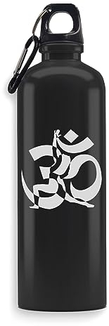 Yoga Om Namaste Bouteille d'eau en acier inoxydable Gravure Art Sport étanche Grande capacité