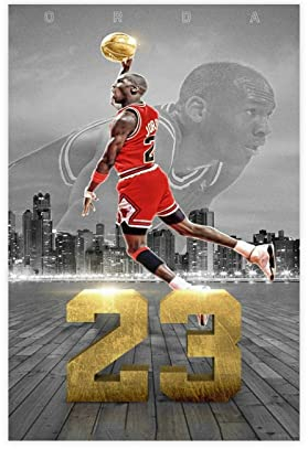 OakiTa Michael Jordan Basketballspieler-Poster (8) Leinwand-Poster, Wandkunst, Dekordruck, Bild, Gemälde für Wohnzimmer, Schlafzimmer, Dekoration, ungerahmt, 30 x 45 cm