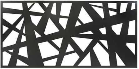 Chapa Perforada Decorativa de Hierro | Panel Metálico Hierro en Crudo | 2000x1000 mm | Ideal para Decoración de exteriores | Vallas, Celosías, Paredes, Balcones, Jardines | Mod. 11