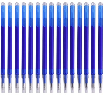 Lamkrtlp Ersatzminen 0,7mm, [15 Stk] Ersatzminen blau 0,7mm Radierbare Tintenroller, thermosensitive Tinte, radierbarer Kugelschreiber, austauschbare Mine