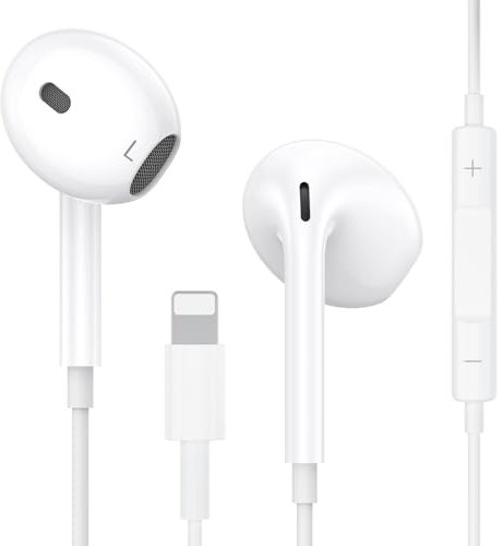 For iPhone Headphones [MFi Certified] In-Ear Wired HiFi Stereo Noise Isolating Sound Earbuds Earphones with Microphone & Volume Control Compatible with iPhone 14/14 Pro/14 Pro Max/13/12/11/SE/XR/X/8/7