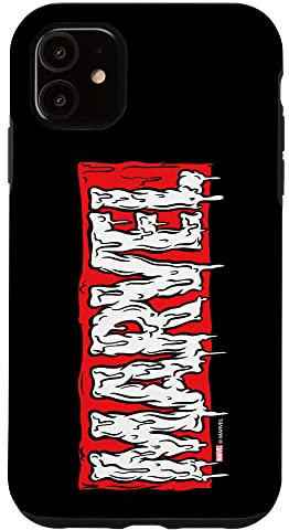 Hülle für iPhone 11 Marvel Red Brick Logo Grime Time Schwarz