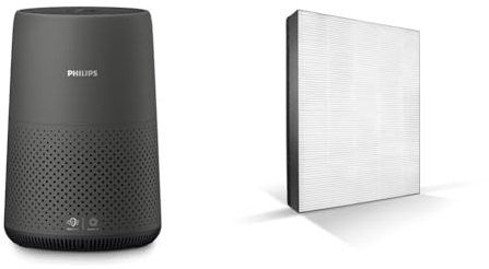 Philips 800i Serie Kompakt-Luftreiniger, 49m2, HEPA- und Aktivkohlefilter & ect-Filter – Aktivkohlefilter mit 24 Monaten Nutzungsdauer, entfernt Keime, Staub und Allergene (FY2422/30)