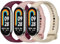 Oumida 3 Pièces Colorée Bracelet Compatible avec Xiaomi Mi Band 8, Sport Silicone Souple Bracelet pour Xiaomi Mi Band 8, Or rose+Or+Bordeaux