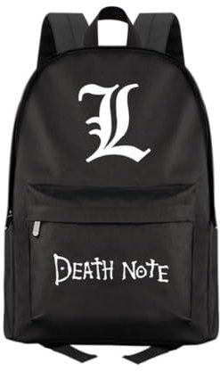 Wulachaka Death Note Rucksack, leichte 3D-bedruckte Canvas-Büchertasche, Anime-Schultasche, Tagesrucksack, lässige Outdoor-Tasche für Schule, Büro, Reisen, Typ 3, 29*41 *16cm