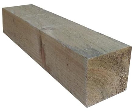 Square wooden post 8ft X 4 fence posts stained treated garden timber wood 2.4m X 100mm, Timber Fencing Post Fence,4 x 4 fence posts,4x 4 wood post, 4x 4 timber posts (10)