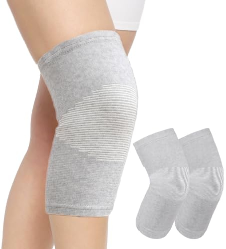 Ginocchiera Ortopedica Elastica 2 Pezzi Tutore Fascia Ginocchio Sport Traspirante Tutore Ginocchio per Uomo Donne Ginocchiera per Artrosi Ginocchio Supporto per Artrite Corsa Dolore alle Articolazion
