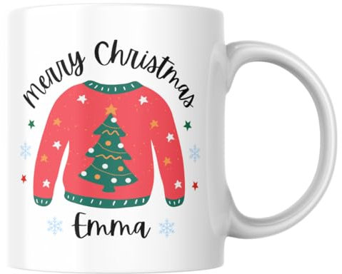 Personalised Christmas Mug, Christmas Jumper Mug, Christmas Sweater Mug, Funny Christmas mug, Festive Xmas Cup, Hot Chocolate Mug, Christmas Favors Gift, Christmas Cracker Gifts, Gift For Kids