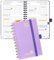 POPRUN Taschenkalender 2025 2026 Klein Ringbuch mit Hardcover, ca. A6 (16 x 10,5 cm) - Kalender 2025 2026 Klein (Aug.2025-Dez.2026) - Wochenplaner mit Vergoldete Schutzecken - Violett