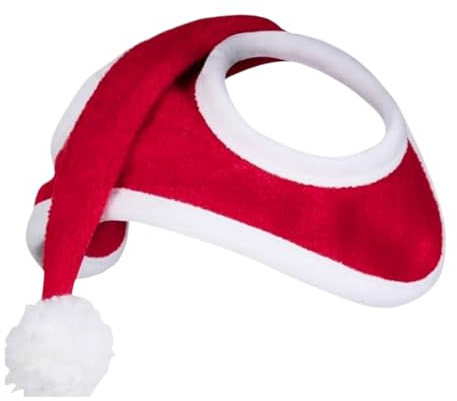 CLSSLVVBN Weihnachtspferd für Pferdefeiertagsfeiern Hut Weihnachten während der Feiertage Pferdeurlaub Pferdezubehör zum Hut, rote Mütze
