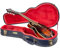 Crossrock Relief Series-Wooden Case for F-Style Mandolin, With Highly Textured Surface, Mink Imitation Fleece, Stainless Steel Latches-Ocean Blue (CRW630MFOB)