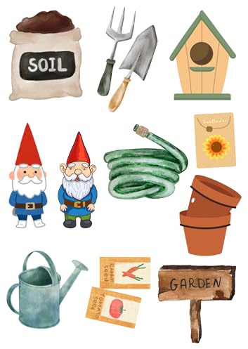 Edible print A4 Garden Plants theme Cake topper set cake decorations Wafer card - not-precut - Birthday/Retirement