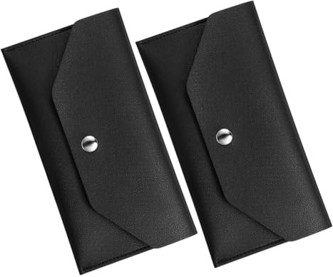 HOMSFOU 2 Stück Wiederverwendbares Budget Umschlag Portemonnaie aus Pu Leder Cash Organizer mit Separaten Fächern für Damen Schlanker Geldbeutel zur Effizienten Finanzplanung und Reise