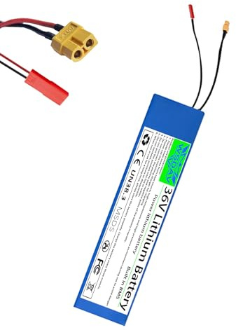 WSDAV Batterie Lithium 36 V 6 Ah / 7,8 Ah pour Trottinette Pliable, Compatible avec Les Moteurs de Skateboards et trottinettes motorisés de 280,8 W ou Moins.,36v6ah
