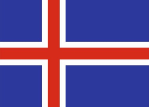 Kiwistar - Autoaufkleber Sticker Fahne Flagge Aufkleber 10cm Island Flagge Länder Wappen Fahne Sticker Kennzeichen - Auto - Fahrrad - LKW