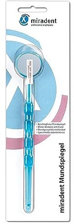 MIRADENT Mundspiegel beschlagsfrei blau transp. 1 St